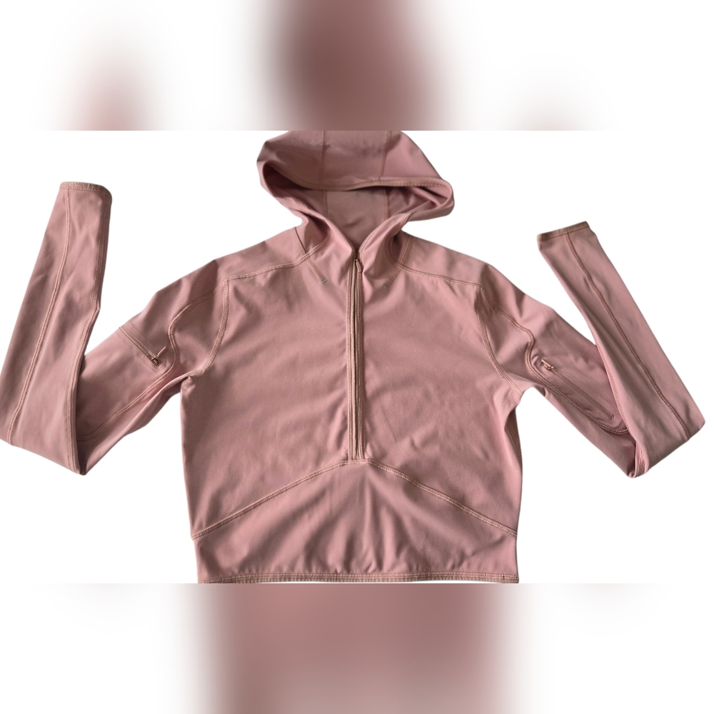 lululemon Break A Trail 1/2 Zip Pink Pastel Hooded Jacket - Picture 5 of 16